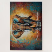 Mystic Boho Elephant Mandala Puzzle (Vertikal)
