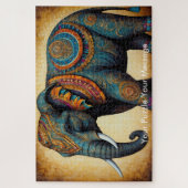 Mystic Boho Elephant Mandala Puzzle (Vertikal)