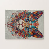 Mystic Boho Feline Cat Mandala Puzzle (Horizontal)