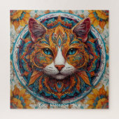 Mystic Boho Feline Cat Mandala Puzzle (Vertikal)