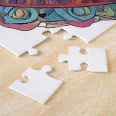 Mystic Boho Feline Cat Mandala Puzzle (Seite)