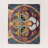 Mystic Boho Feline Cat Mandala Puzzle (Vertikal)