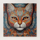 Mystic Boho Feline Cat Mandala Puzzle (Vertikal)