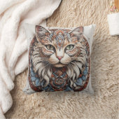 Mystic Boho Feline Mandala Kissen (Decke)