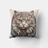 Mystic Boho Feline Mandala Kissen (Rückseite)