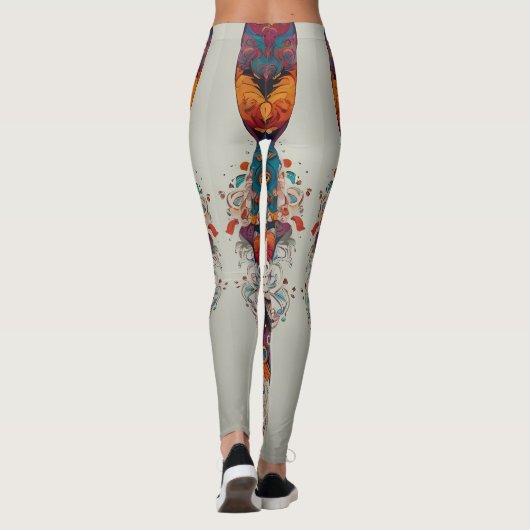 Mystic Boho Feline Mandala Leggings (Rückseite)