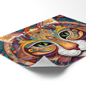 Mystic Boho Feline Mandala Poster (Ecke)