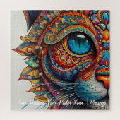 Mystic Boho Feline Mandala Puzzle (Vertikal)