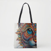 Mystic Boho Feline Mandala Tasche (Vorderseite)