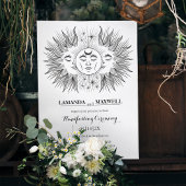 Mystic Boho Moon & Sun Celestial Handfasting Einladung