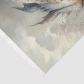 Mystic Bond Woman and Dragon in Harmonic Decoupage Seidenpapier (Detail)