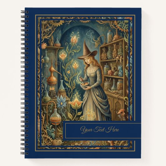 Mystic Botanica Vintage Herbal Witchcraft Grimoire Notizblock (Vorderseite)