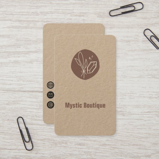 Mystic Boutique Business Card Visitenkarte (Vorderseite/Rückseite Beispiel)