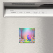 Mystic Bunny in Spring Forest Magnet (In Situ (Geschirrspüler))