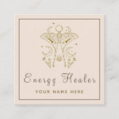 Mystic Butterfly Energy Healer Quadratische Visitenkarte (Vorderseite)