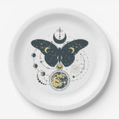 Mystic Butterfly & Sky Paper Plate Pappteller (Vorderseite)