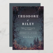 Mystic Castle Wedding Einladung (Vorne/Hinten)