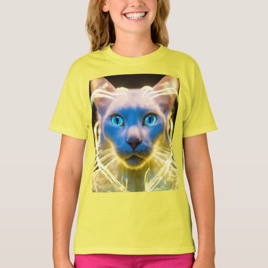 Mystic Cat Aura - Kinder Basic T - Shirt (Vorderseite)