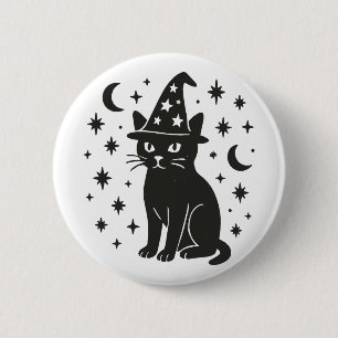 Mystic Cat Button