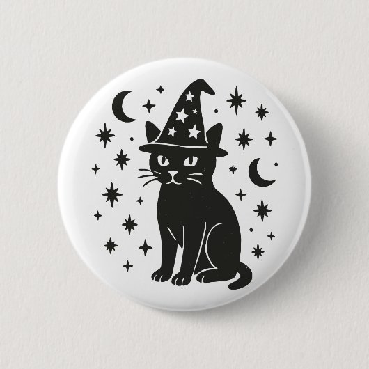 Mystic Cat Button (Vorderseite)