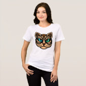 Mystic Cat Eyes Women's T-Shirt Art Tri-Blend Shirt (Vorderseite voll)
