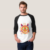 Mystic Cat – Neonfarbene Katze T-Shirt (Vorne ganz)