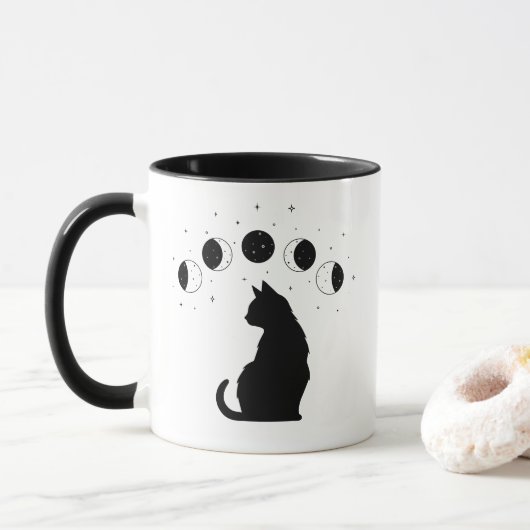 Mystic Cat Phases Tasse (Mit Donut)