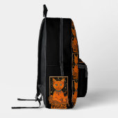 Mystic Cat & Tarot | Orange Feline Art Bedruckter Rucksack (Links)