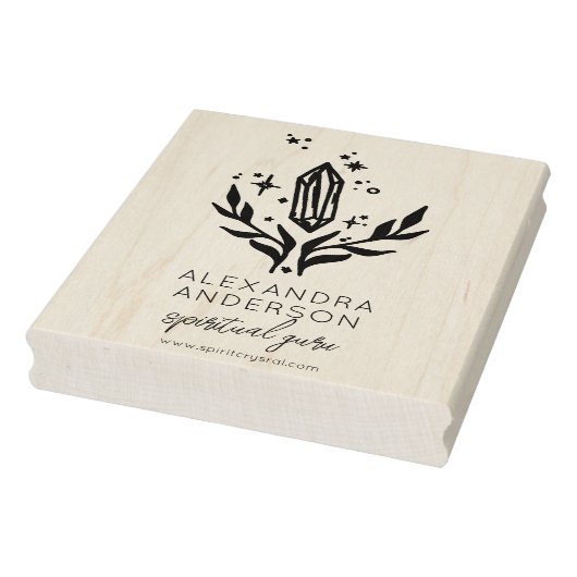 Mystic Celestial Cristal Spiritual Elegant Script Gummistempel (Stempel)