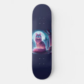 Mystic Celtic Fluffy Cat Skateboard (Vorderseite)