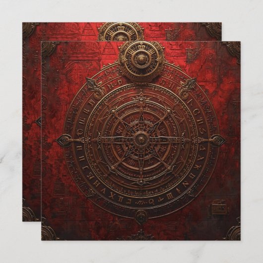 Mystic Compass Rose Einladung (Vorne/Hinten)