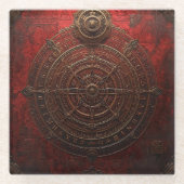 Mystic Compass Rose Glasuntersetzer (Vorderseite)