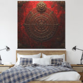Mystic Compass Rose Leinwanddruck (Insitu (Schlafzimmer))