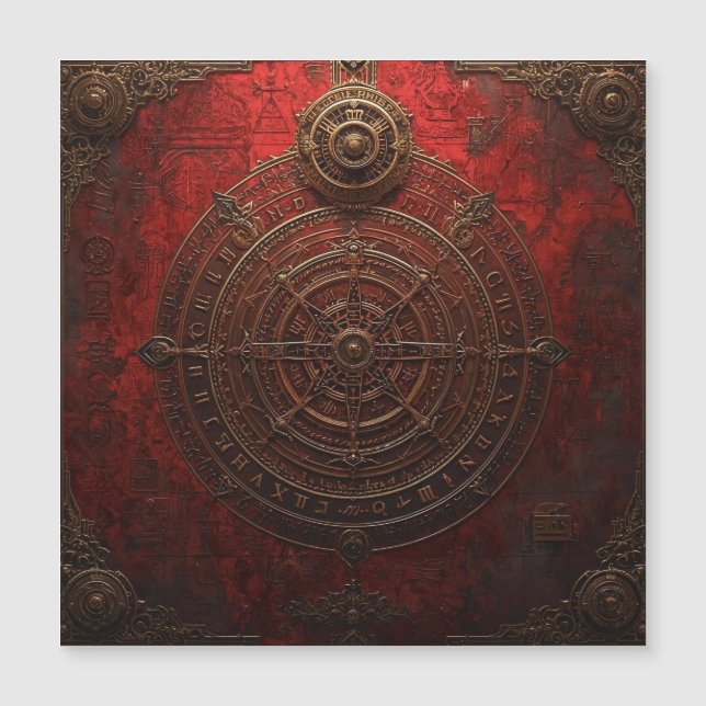 Mystic Compass Rose Magnetkarte (Vorderseite)