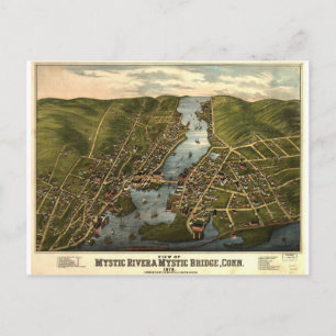 Mystic Connecticut 1879 Postkarte