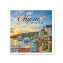 Mystic, Connecticut Hafen-Sonnenuntergang
