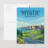 Mystic Connecticut Postkarte (Vorne/Hinten)