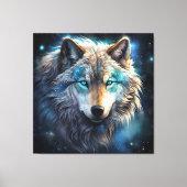 Mystic Cosmic Wolf Canvas Art Leinwanddruck (Vorderseite)