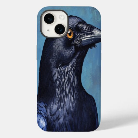 Mystic Crow iPhone Case – Fantasy Animal Art, Dark (Rückseite)