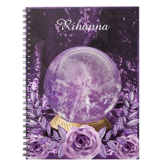 Mystic Crystal Ball Fortune Teller Notebook Notizblock (Vorderseite)