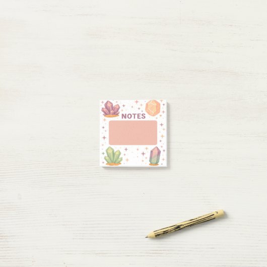 Mystic Crystal Notes Post-it Klebezettel (Auf Schreibtisch)