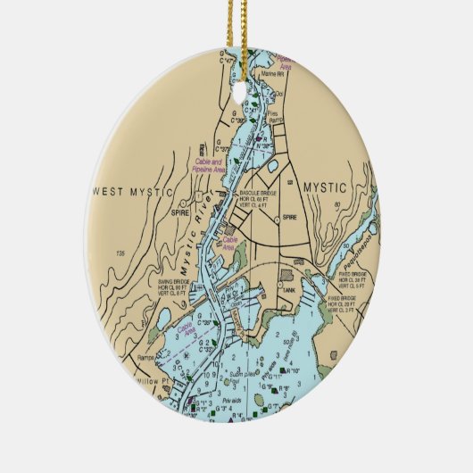 Mystic CT Chart Keramik Ornament (Rechts)