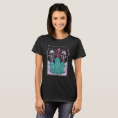 Mystic Dancing Skeleton Witchy Celestial Crystal P T-Shirt (Vorne ganz)