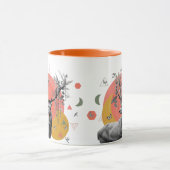 Mystic Deer Collage - Boho Nature Art with Geometr Tasse (Zentrum)