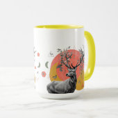 Mystic Deer Collage Tasse (VorderseiteRechts)
