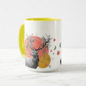 Mystic Deer Collage Tasse (Vorderseite Links)