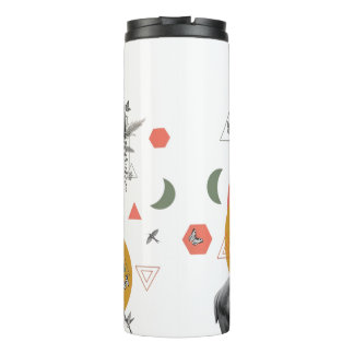 Mystic Deer Collage Thermosbecher