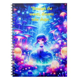 Mystic Depths - Chibi Mermaid Glow Notebook Notizblock