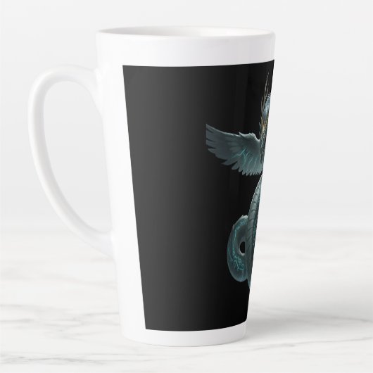 Mystic Dragon Mug – Blue & Green Fantasy Milchtasse (Links)