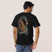 Mystic Dragon & Temple T-Shirt – Bold Fantasy Art (Schwarz voll)